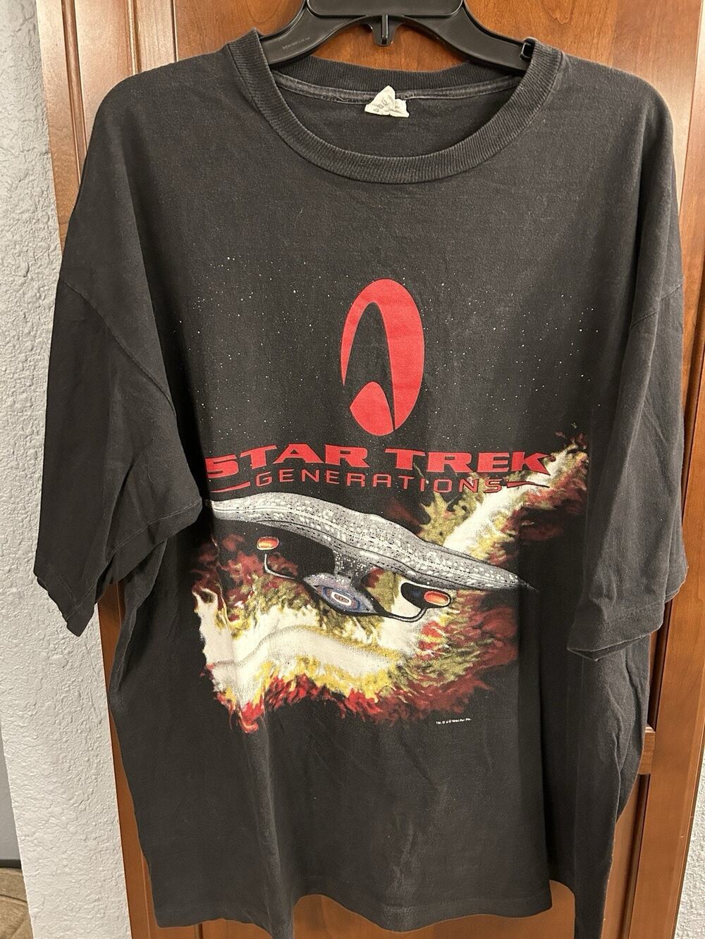 Vintage STAR TREK T Shirt 1994 GENERATIONS Tag size XL Rare